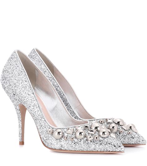 miu miu silver shoe|where to buy miu shoes.